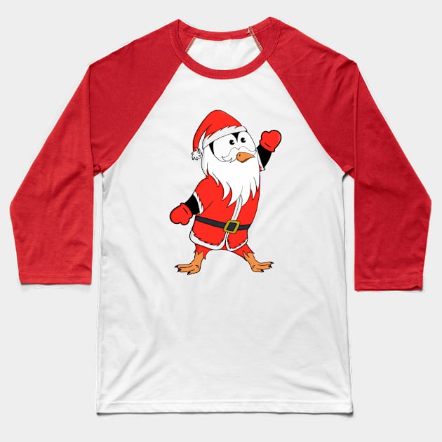 Santa Claus Penguin Ready for Christmas Baseball T-Shirt by DiegoCarvalho